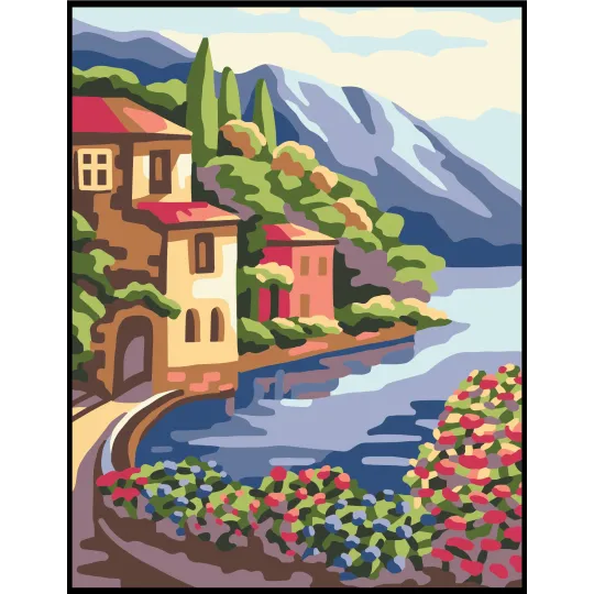 Toile imprimée 14x18 Ville côtière CDA3380