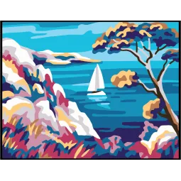 Bedruckte Leinwand 14x18 Bunte Felsen CDA3378