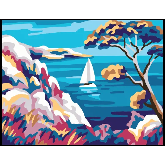 Toile imprimée 14x18 Rochers colorés CDA3378