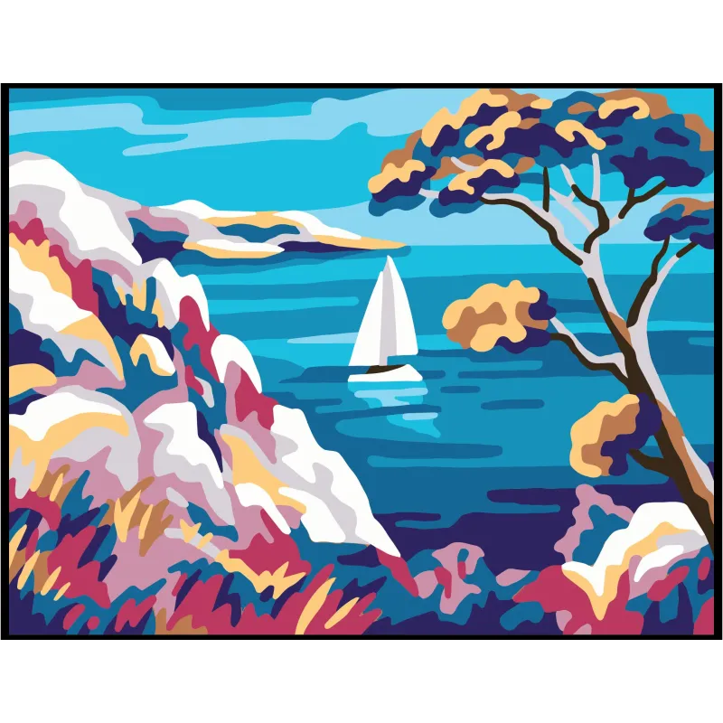 Printed Canvas 14x18 Colourful rocks CDA3378