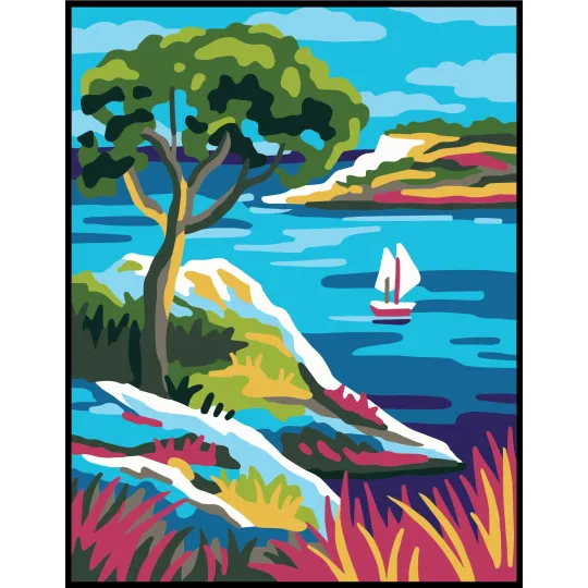 Printed Canvas 14x18 White sails CDA3375