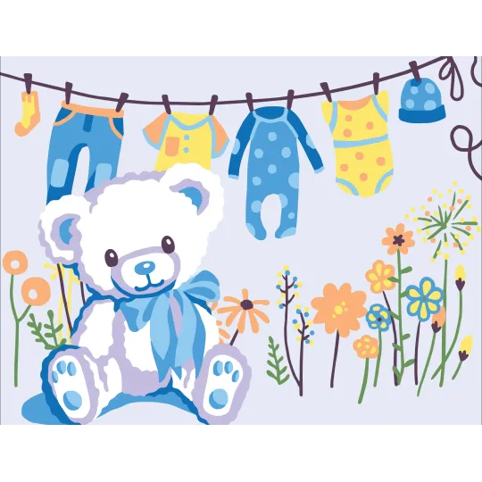 Printed Canvas 14x18 Congratulations on the boy! CDA3369