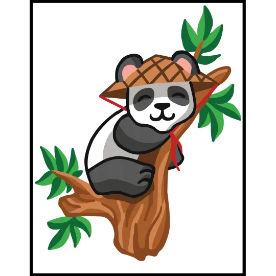 Печатный холст 14x18 Panda CDA3357