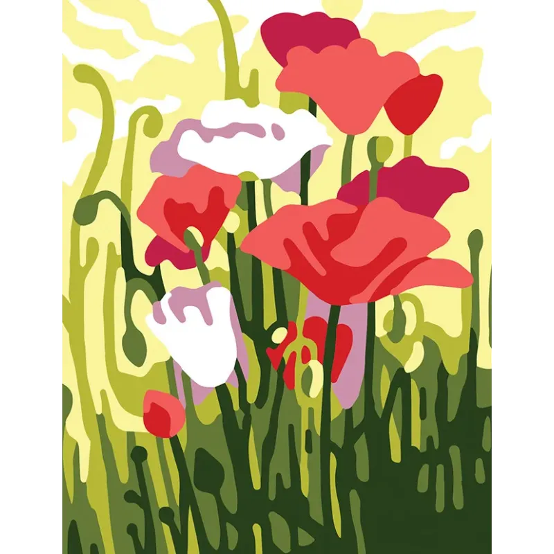 Bedruckte Leinwand 14x18 Mohnblumen CDA3346