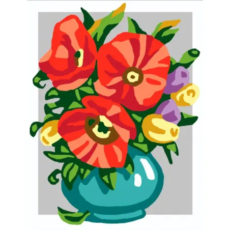 Printed Canvas 14x18 Flowers in bowl CDA3336