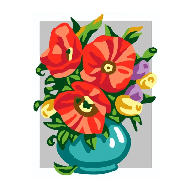 Toile imprimée 14x18 Fleurs dans un bol CDA3336