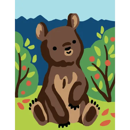 Printed Canvas 14x18 Bear CDA3325