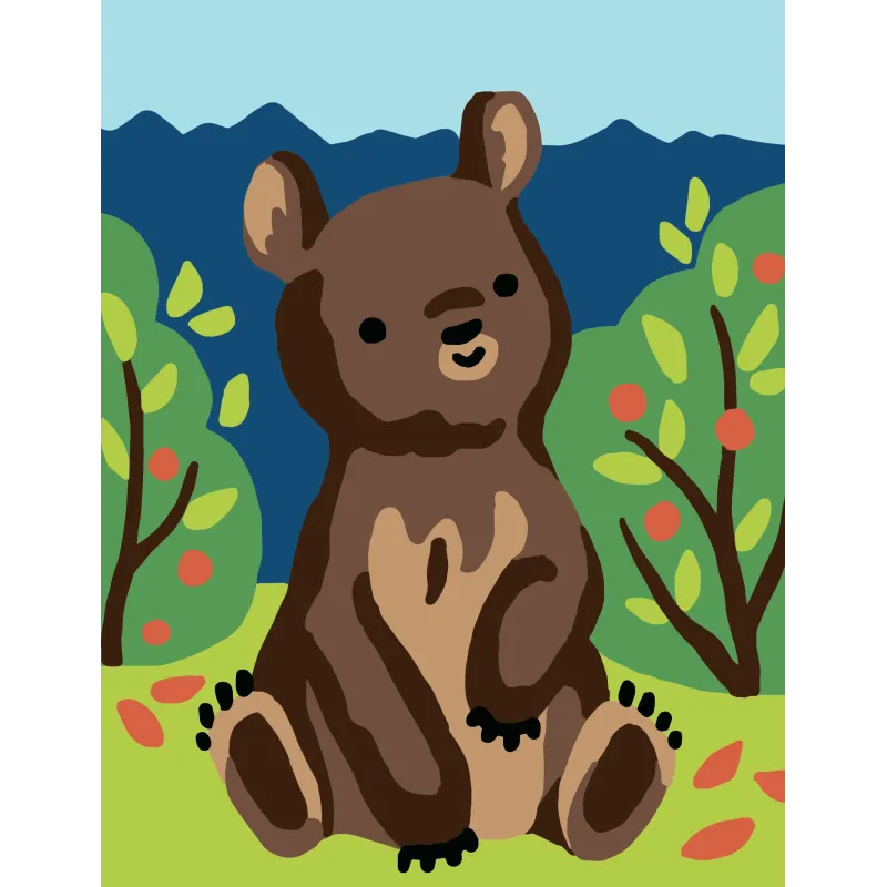 Printed Canvas 14x18 Bear CDA3325