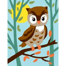 Toile imprimée 14x18 Hibou CDA3323