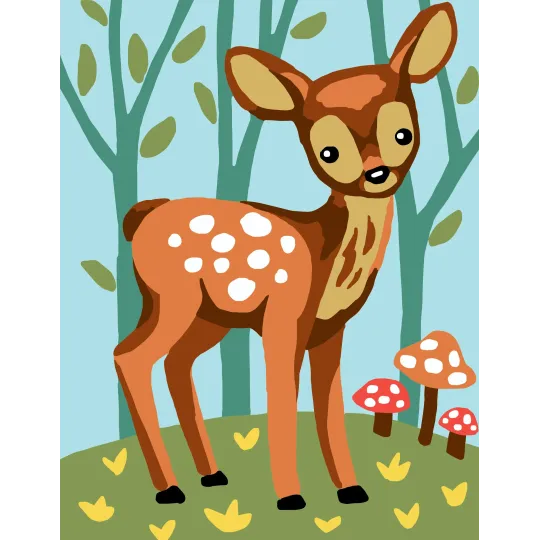 Printed Canvas 14x18 Fawn CDA3319