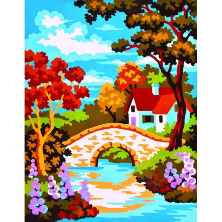 Холст с печатью 14x18 Stone Bridge CDA3297