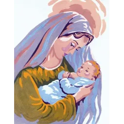 Spausdinta drobė 14x18 Madonna ir vaikas CDA3219