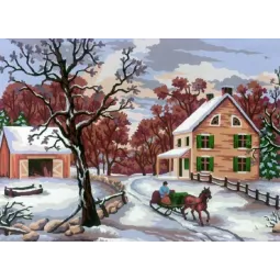 Printed Canvas 14x18 Sleigh Ride CDA3207