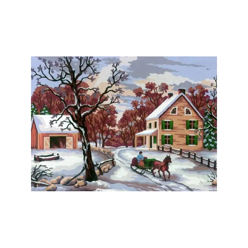 Printed Canvas 14x18 Sleigh Ride CDA3207