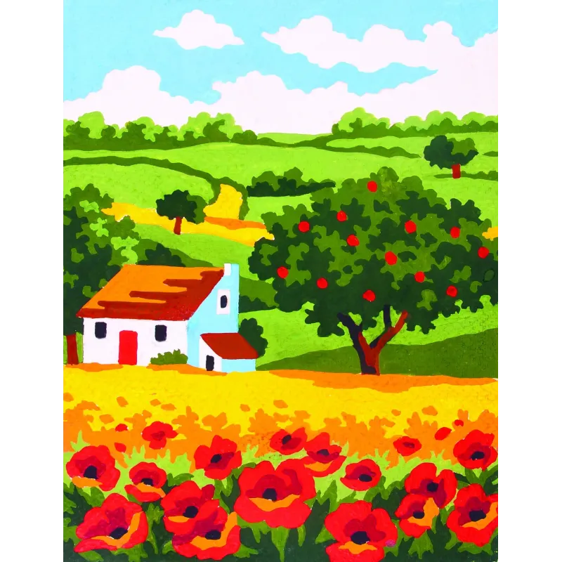 Printed Canvas 14x18 Poppy Field CDA3147