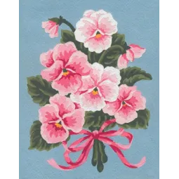 Printed Canvas 14x18 Pink Floral Bouquet CDA3143