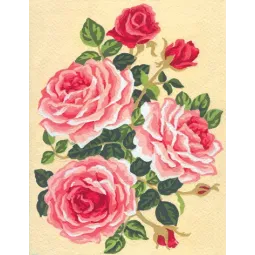 Printed Canvas 14x18 Roses and Rose Buds CDA3118