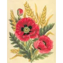 Toile Imprimée 14x18 Coquelicots et Blé CDA3116