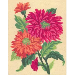 Печатный холст 14x18 Оранжевые ромашки CDA3115