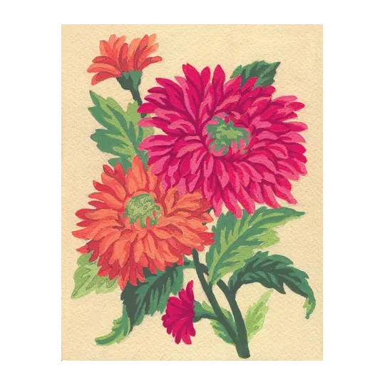 Printed Canvas 14x18 Orange Daisies CDA3115