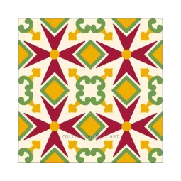 Ornement en toile imprimée 14x14 CDA3004