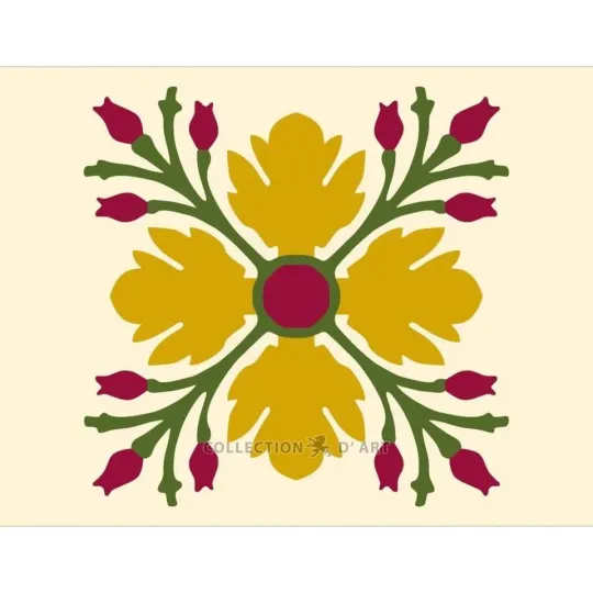 Printed Canvas 18x14 Yellow flower CDA3003