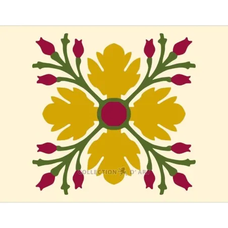 Toile Imprimée 18x14 Fleur Jaune CDA3003