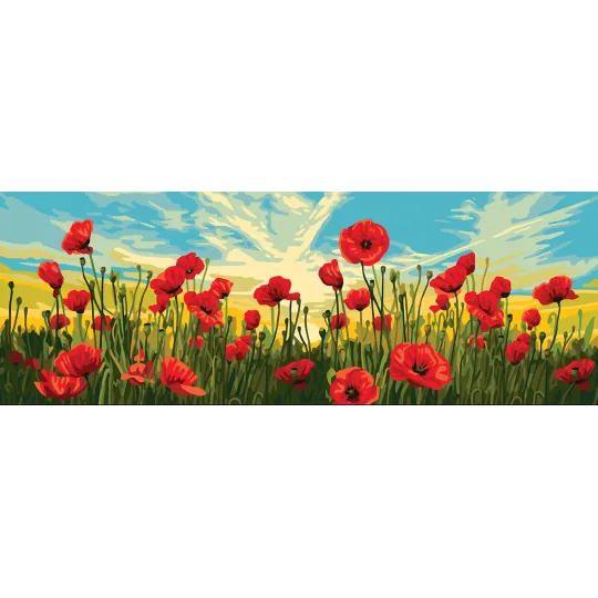 Printed Canvas 35x80 Poppy field CDA9007W
