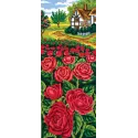 Toile imprimée 21x50 Champ de roses CDA8050