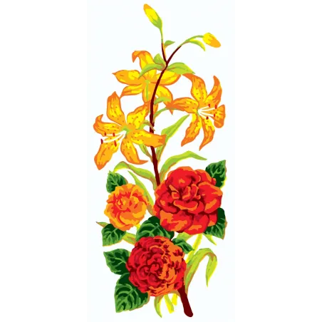 Bedruckte Leinwand 21x49 Blumen CDA8017