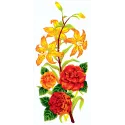 Bedruckte Leinwand 21x49 Blumen CDA8017