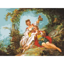 Gedruckte Leinwand 90x120 Die glücklichen Liebenden CDA15507