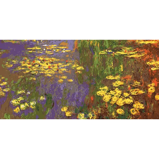 Печатный холст 50x100 Nympheas Water Plantes, (Monet) CDA13985
