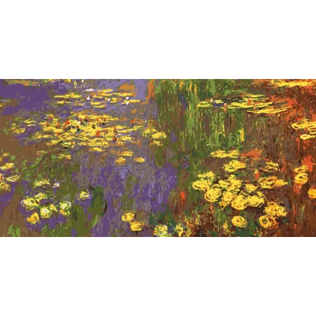 Toile imprimée 50x100 Nymphéas Plantes Aquatiques, (Monet) CDA13985