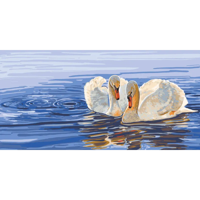 Printed Canvas 50x100 Graceful Swans CDA13983