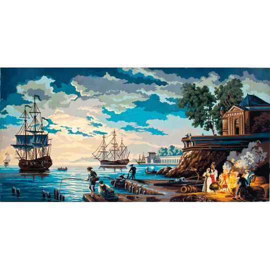 Gedruckte Leinwand 50x100 Der Alte Hafen CDA13978