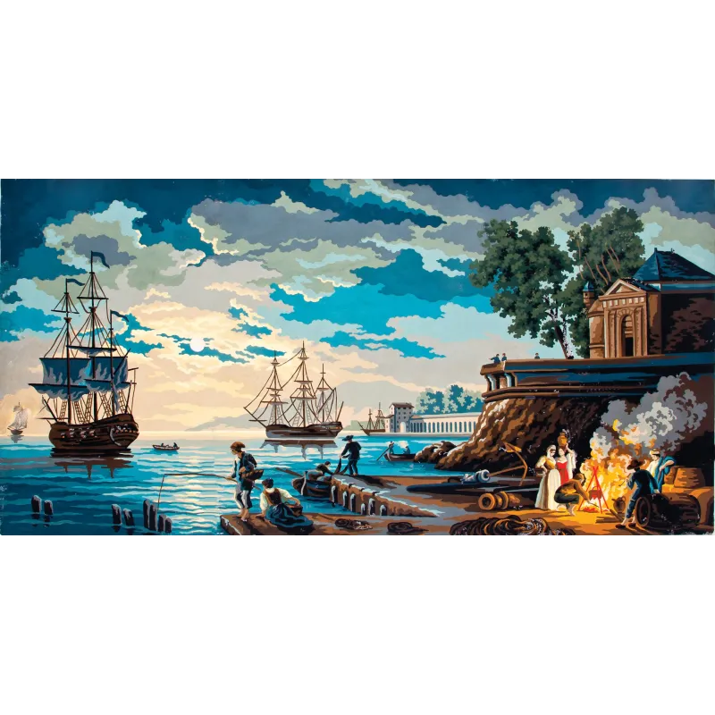 Gedruckte Leinwand 50x100 Der Alte Hafen CDA13978