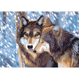 Холст с принтом 50x70 Волки CDA12998