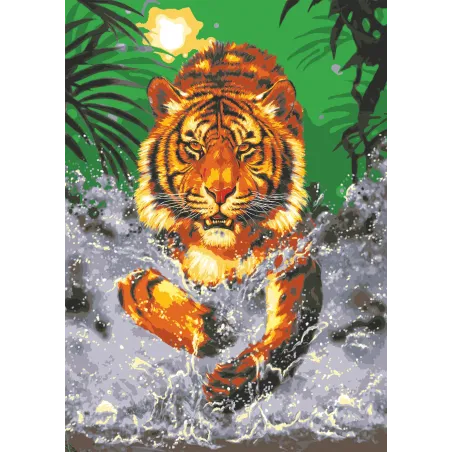 Printed Canvas 50x70 Water Tiger CDA12983