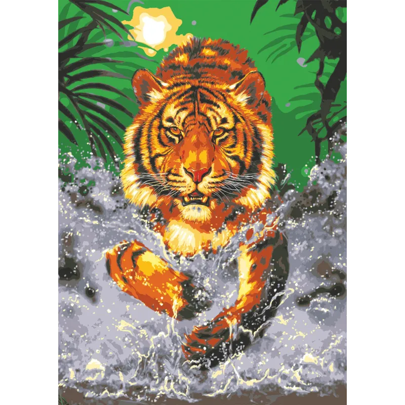 Printed Canvas 50x70 Water Tiger CDA12983