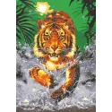 Toile Imprimée 50x70 Tigre d'eau CDA12983