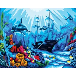 Bedruckte Leinwand 50x40 Schiffswrack CDA11519