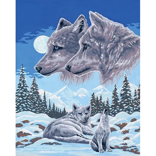 Toile imprimée 50x40 Loups sur la garde au-dessus de CDA11504