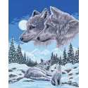 Printed Canvas 50x40 Wolves on Watch Above CDA11504