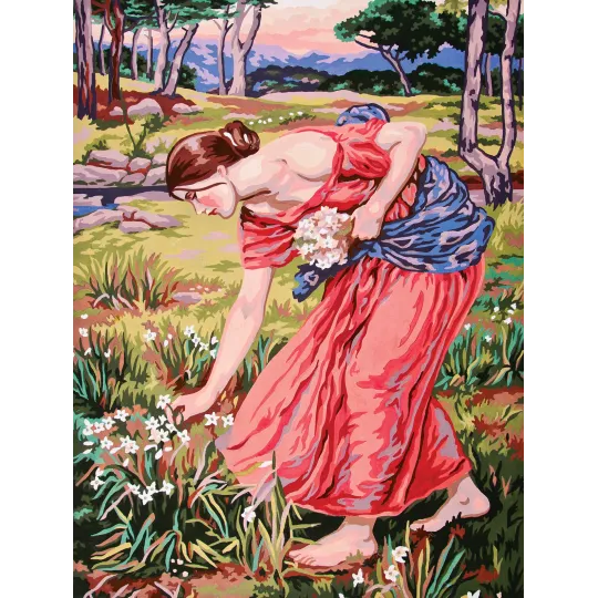 Bedruckte Leinwand 50x40 Sammelfeldblumen CDA11499