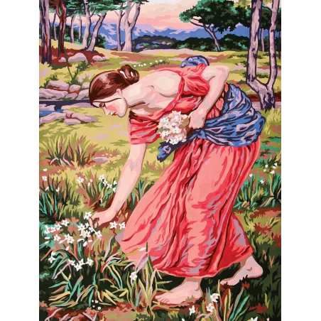 Printed Canvas 50x40 Gathering Field Flowers CDA11499