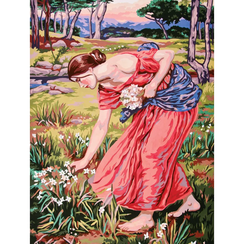 Printed Canvas 50x40 Gathering Field Flowers CDA11499