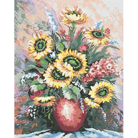 Toile imprimée 50x40 Tournesols Pastel CDA11461