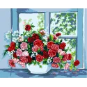Printed Canvas 50x40 Roses by the Window CDA11399