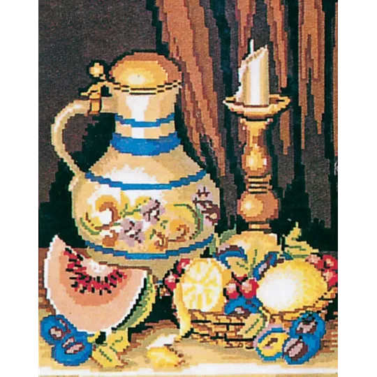 Toile Imprimée 30x43 Nature Morte, Carafe et Bougie CDA11126